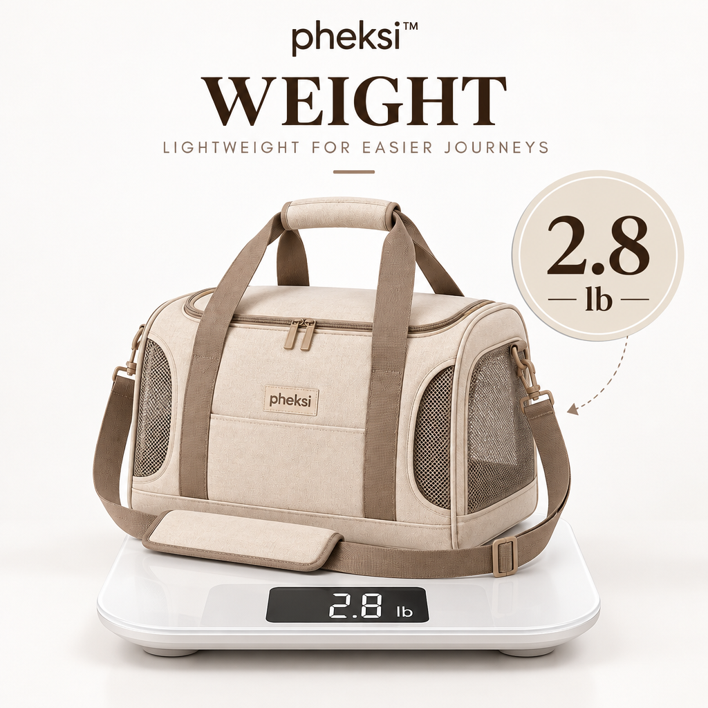 pheksi Beige Soft-Sided Pet Carrier with Mesh Panels — Weight guide