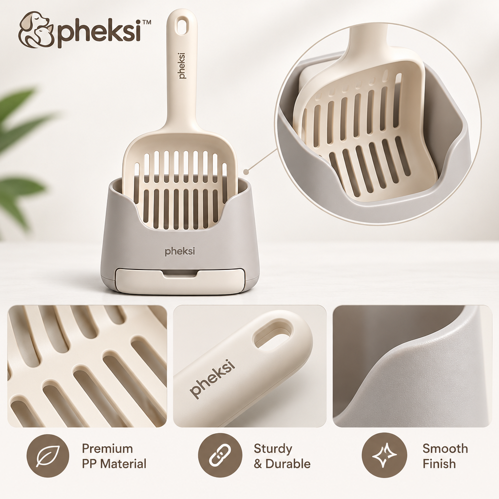 pheksi Cat Litter Scoop with Upright Holder — Design details