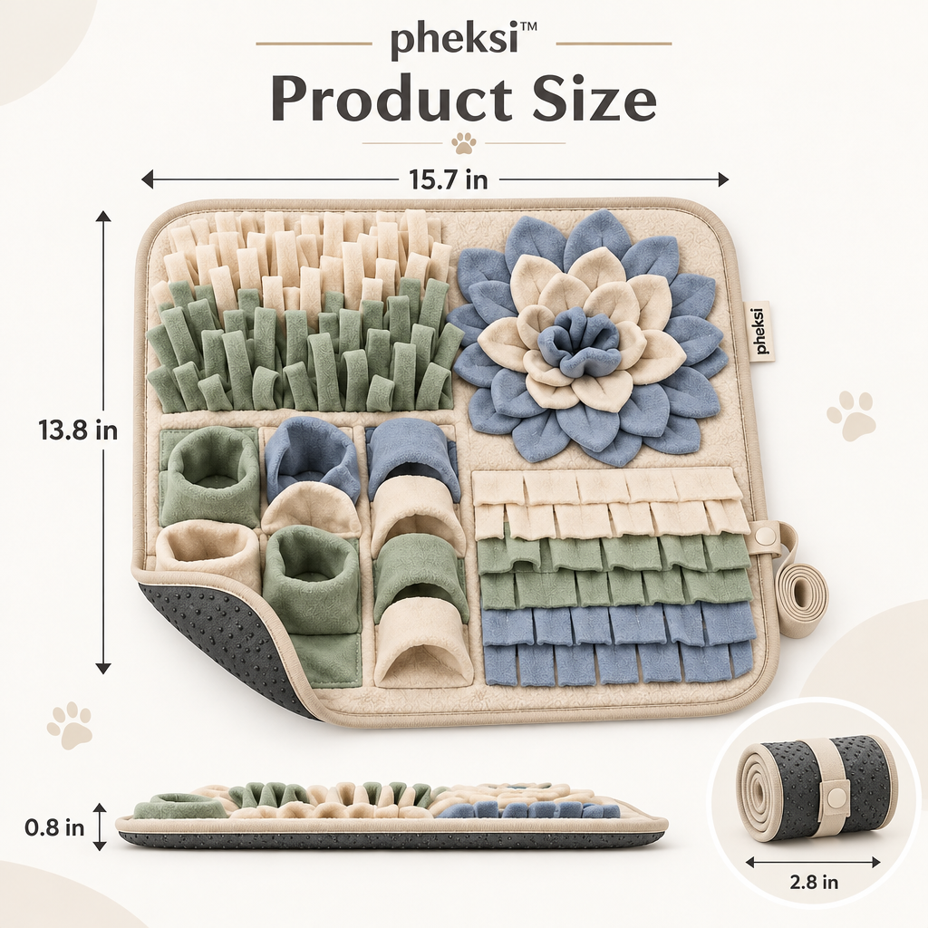 pheksi Floral Snuffle Mat for Dogs — Size guide