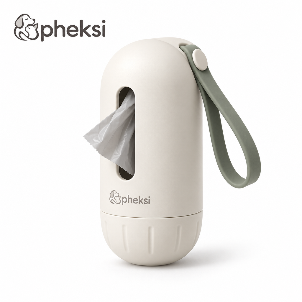 pheksi Compact Dog Waste Bag Dispenser with Strap — Product overview
