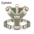 pheksi Adjustable Sage Green Mesh Dog Harness — Product overview